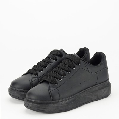 Sneakers negrii cu talpa groasa M-8826 M2 foto