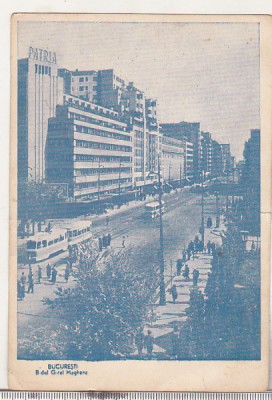 bnk cp Carte postala QSL RPR Bucuresti - B-dul g-ral Magheru foto