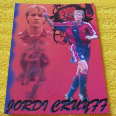 Foto cu autograf original (de colectie) - JORDI CRUYFF (Barcelona)