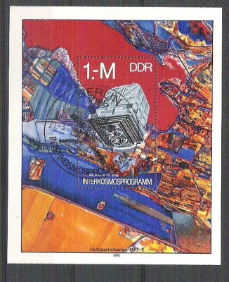 Germany DDR 1978 Space, perf. sheet, used H.006 foto