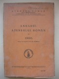 ANUARUL ATENEULUI ROMAN - 1935