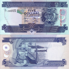 INSULELE SOLOMON 5 dollars ND 2008 UNC!!! foto