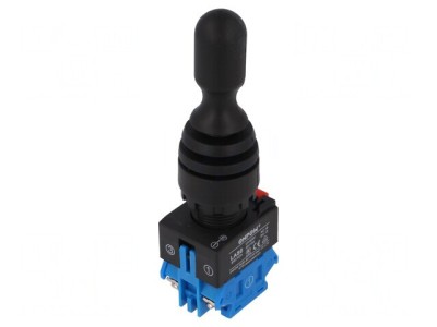 Joystick 22mm 2 NO Negru fără IP67 foto