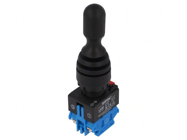 Joystick 22mm 2 NO Negru fără IP67