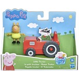 Peppa Pig - Micul Tractor cu Figurina, Vehicul Jucarie, 7.62 cm, pentru Copii 3+