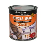 Vopsea email anticoroziva 3 in 1 rosu passion 21D pe baza de solvent 1L, direct pe rugina, interior si exterior Breckner Germany
