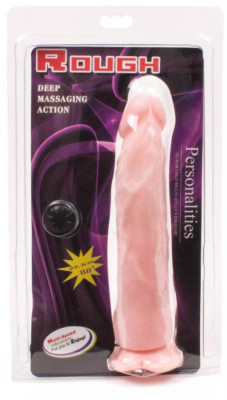 Vibrator Cu Ventuza Rough Personalities, Natural, 22 cm foto