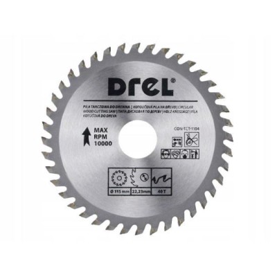 Disc circular vidia, 40 dinti, 115 mm, Drel foto