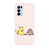 Husa compatibila cu Oppo A96, Viceversa, model Lunch with pika and pusheen, Silicon, TPU, Transparent, Carcasa