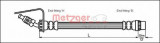 Conducta / cablu frana OPEL MOVANO autobasculanta (H9) (1999 - 2010) METZGER 4114761