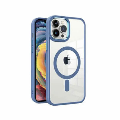 Husa Antisoc iPhone 13 Pro MagSafe Pro Incarcare Wireless Albastru foto