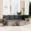 Gossi set canapele de gradina cu perne, 7piese gri deschis poliratan