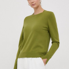 Sisley pulover din amestec de lana femei, culoarea verde, light