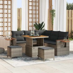 vidaXL Set de canapele pentru grădină Manual 8 pcs Gri 80 x 80 x 71 cm 3363173