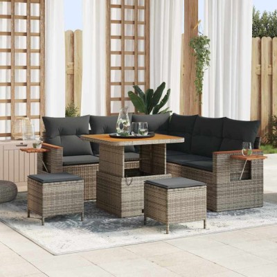 vidaXL Set de canapele pentru grădină Manual 8 pcs Gri 80 x 80 x 71 cm 3363173 foto