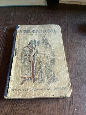 Th. Avr Aguletti Istoria medie si moderna (pana la 1648) clasa a II-a secundara, editia XI-a, 1935 foto