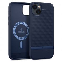 Husa Caseology Parallax MagSafe pentru Apple iPhone 14 Plus/15 Plus Albastru inchis
