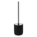 Perie WC Ceramică, Model Negru Argintiu, 38cm, Oem
