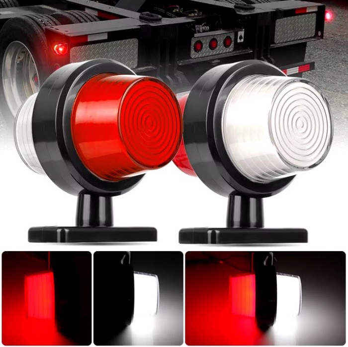 Set Lampi pozitie LED rosu-alb 12-24V