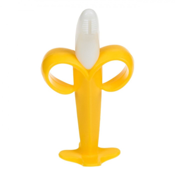Jucărie Dentitie Silicon, Model Banana, Unisex, 6x2x12.5cm, 0+ Luni