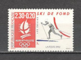 Franta.1991 Olimpiada de iarna ALBERTVILLE XF.584, Nestampilat