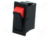 Rocker SPST 2 ON-OFF 16A/250VAC Negru-Roșu BULGIN