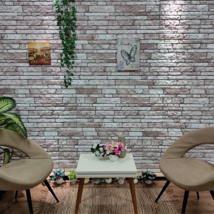 Panouri de perete 3D, model cărămidă, gri &icirc;nchis, 10 buc., EPS