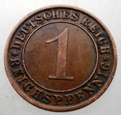 2.696 GERMANIA WEIMAR 1 REICHSPFENNIG 1932 A foto