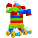Cuburi Constructii 160 Piese, Sac Depozitare, Joc Educativ, Multicolor