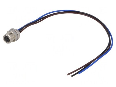Conector M8 0,2m Mamă 3 Pin Filet Interior foto