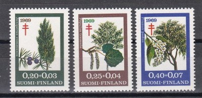 Finlanda 1969 - Prevenirea tuberculozei - Copaci, MNH foto