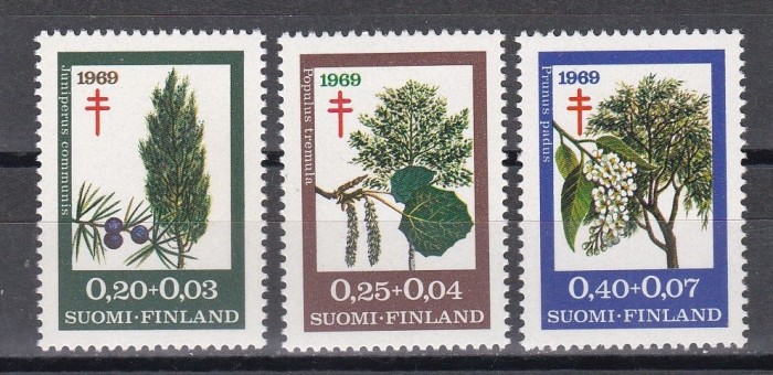 Finlanda 1969 - Prevenirea tuberculozei - Copaci, MNH