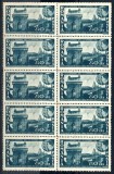 1945 LP180 I serie 50 de ani podul de la Cernavoda (bloc de 10) MNH, Transporturi, Nestampilat