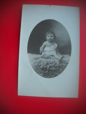 HOPCT 381 W COPIL BEBELUS -COPII-FOTOGRAFIE VECHE TIP CP foto