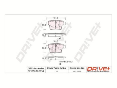 Dr!ve+ DP1010.10.0754 set placute frana,frana disc foto