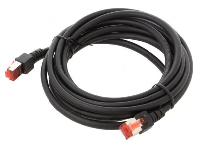 Patch cord S/FTP Cat6 LSZH Negru 3m foto