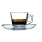 Set cesti de cafea, Pasabahce 97301, 12 piese, 6 cesti si 6 farfurioare, sticla, 80 ml