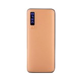 Baterie externa Smart Power Bank, 20000 mAh, 3 x USB, design piele, maro, General