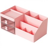 Cutie organizare, papetarie, makeup, plastic, pc hard, 27.5x15.5x12 cm, cherry pink, Oem