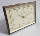Ceas vintage de birou EUROPA din bronz, functional cu alarma