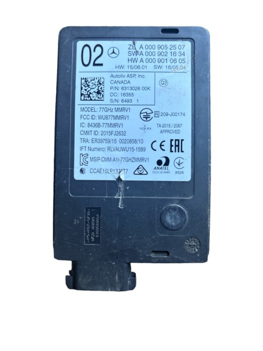 Senzor radar de mercedes benz W212 W213 W205 cod A0009052507