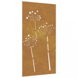 Cumpara ieftin Decor perete de gradina 105x55 cm design flori otel Corten