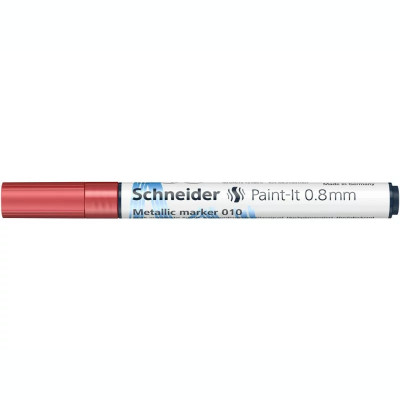 Marker metalic Schneider Paint-It 010 08 mm Rosu Metalizat foto