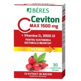 Vitamina C 1500 mg + Vitamina D3 3000 UI Ceviton, 30 comprimate filmate, Beres