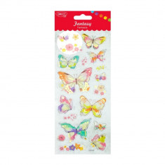 Abtibilduri DACO Fantezia, Model Fluturi, 11 Buc/Set, Multicolor, Autocolante cu Fluturi, Stickere Decorative, Stickere pentru Copii, Abtibilduri Copi