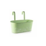 Cumpara ieftin Jardiniera flori metal verde 32,5x16x26H