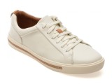 Cumpara ieftin Pantofi sport CLARKS albi, UN MAUI LACE, din piele naturala