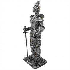 Statueta Cavaler Medieval cu Scut si Sabie 24 cm