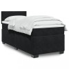 VidaXL Pat box spring cu saltea, negru, 100x200 cm, catifea 3286236