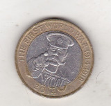 bnk mnd Marea Britanie Anglia 2 lire 2014 bimetal , comemorativa